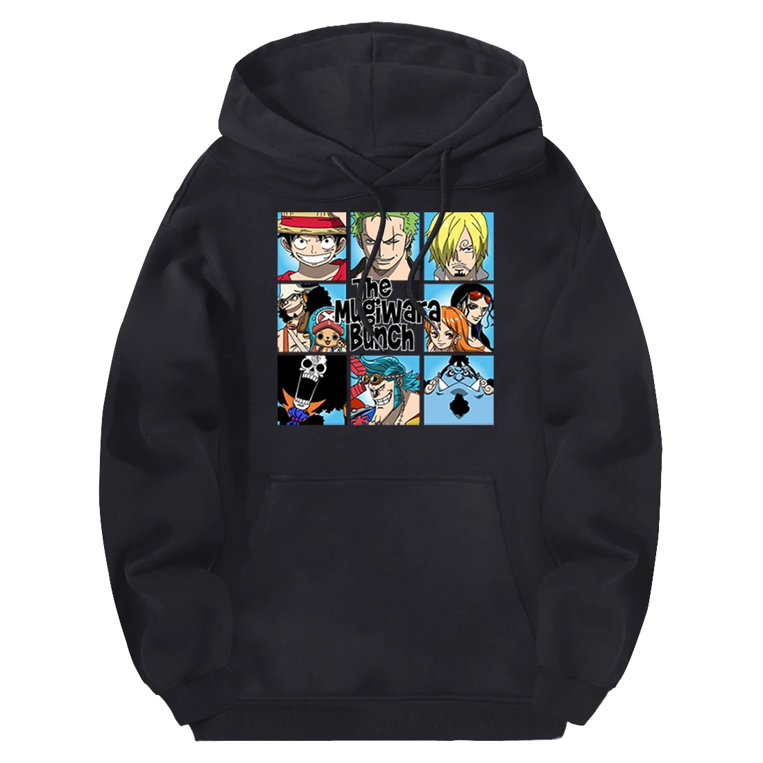 

Mens One Piece Sweatshirts Hooded Casual 2020 Printing Clothing Harajuku Fall Winter Top Hoodies Male Black Moletom Masculino