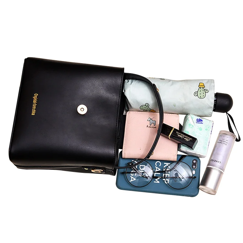 

New women's handbag casual fashion bucket bag trendy embroidered shoulder bag women's shopping bag leather bag