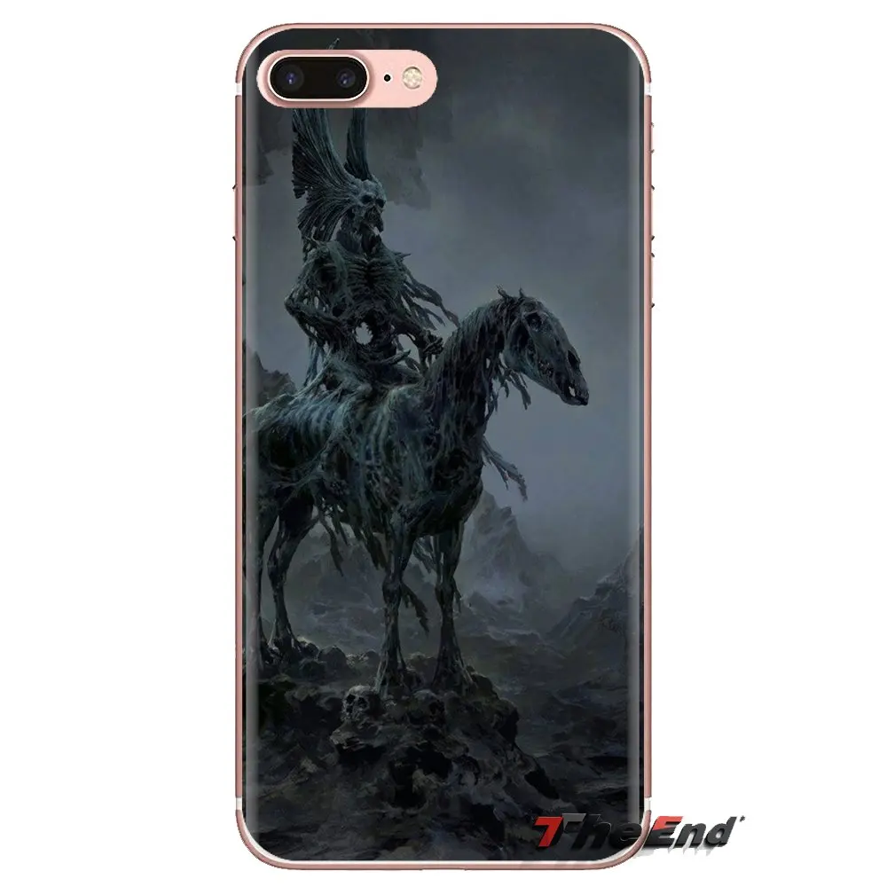 Silicone Phone Skin Case artwork fantasy Art skull 2 For Huawei Honor 5A LYO-L21 Y6 II Compact Y5 Y5II Mate 10 Lite Nova 2i 9i |