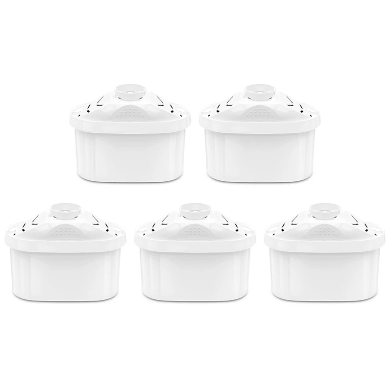 

AD-5Pcs Household Purify Kettle Activated Carbon Water Filters Cartridge Replacement for Brita Water Pitcher Filter