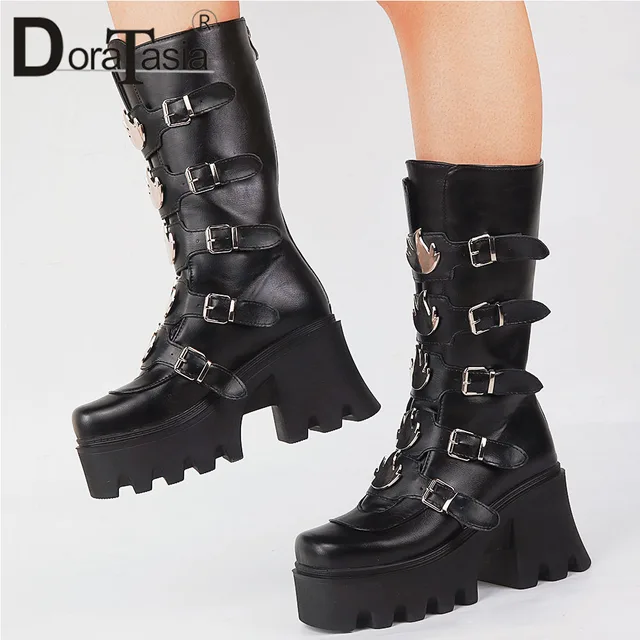 2022 Brand Design Female Platform Boots 