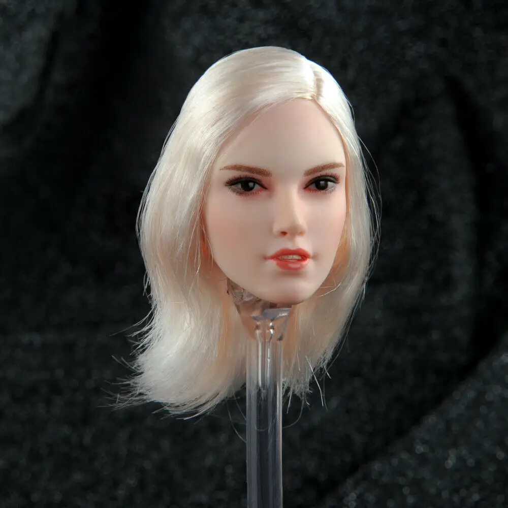 

SUPER DUCK SET036 1/6 MonsterS Hunter Huntress Female Head Sculpt with sliver hair fit 12'' female figure body