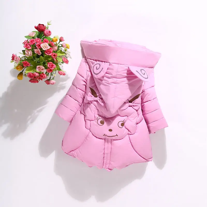 Пуховое пальто для девочек Новая зимняя детская утепленная верхняя одежда с