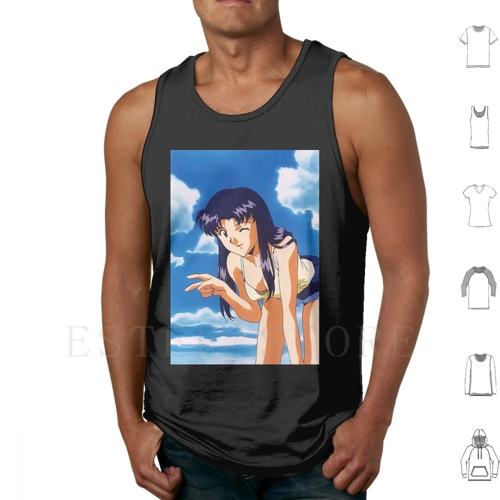 Майка Misato Katsuragi для фотосъемки, хлопковый жилет из ЭВА, аниме Shinji, Kaworu Asuka, третий удар, мейка, японское хидаки Анно