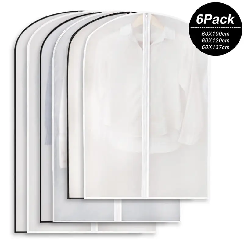 6 шт. водонепроницаемый чехол для одежды защиты от пыли платье костюм одежда