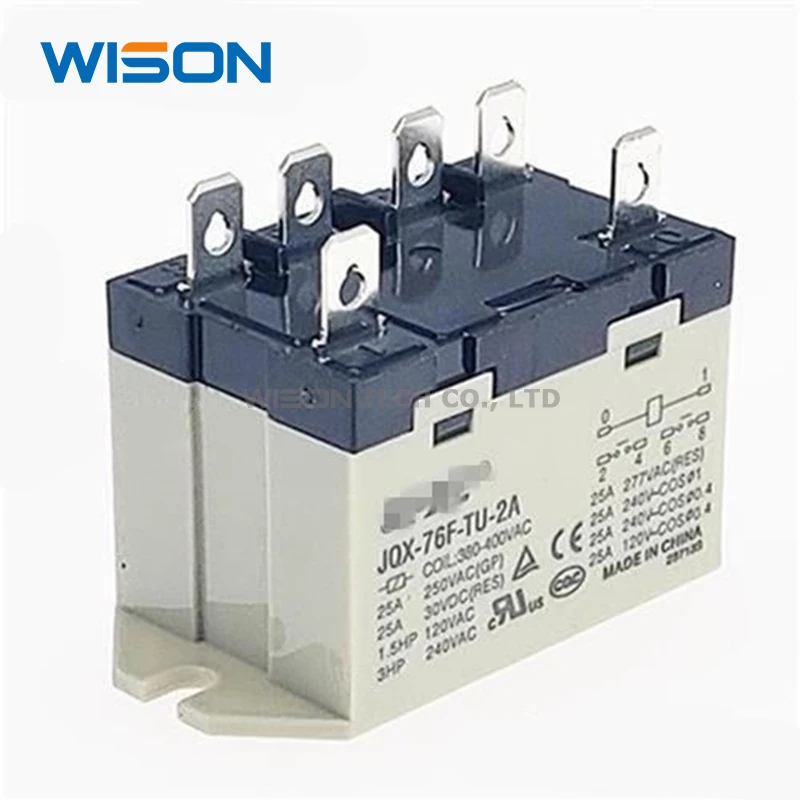 

JQX-76F-TU-2A 380-400VAC 200V-240V High power relay 25A original