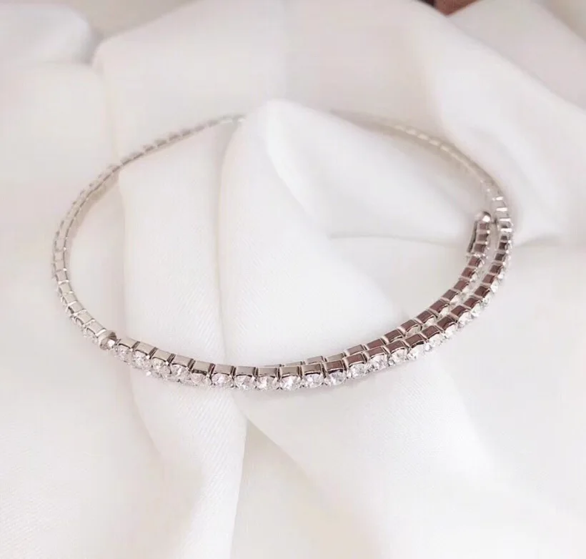 Лидер продаж брендовые Свадебные ювелирные изделия Полный bling cz колье