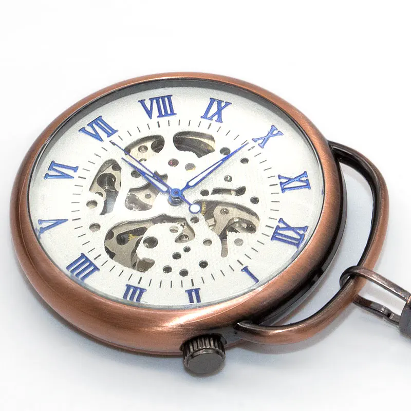 Часы мужские механические карманные в стиле стимпанк гладкая задняя часть из