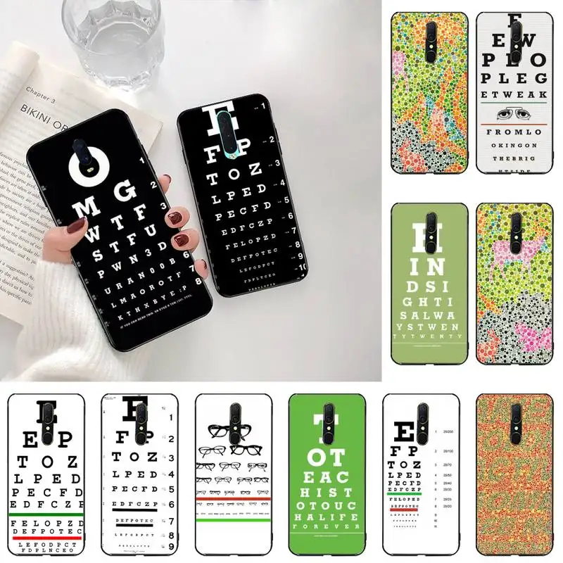HPCHCJHM Vision Test Chart модный шикарный Милый чехол для телефона Oppo A5 A9 2020 Reno2 z Renoace 3pro