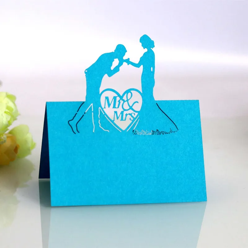 Новинка 100 шт. белые влюбленные любовь свадебное сиденье карта пустотелая вход в