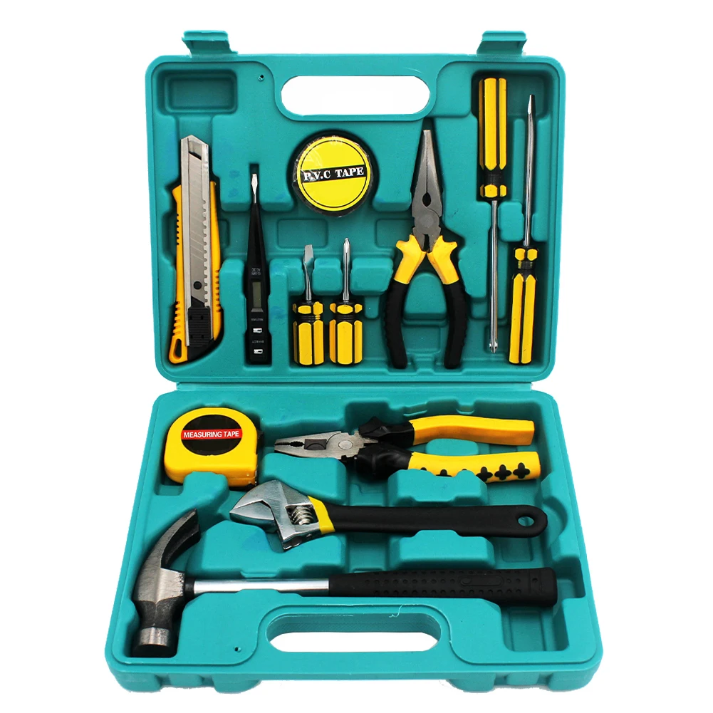 

13PCS Basic Tool Box DIY Set Home Tool Kit with Screwdrivers Storage Box for Household DIY Screwdriver Home Repair Tools
