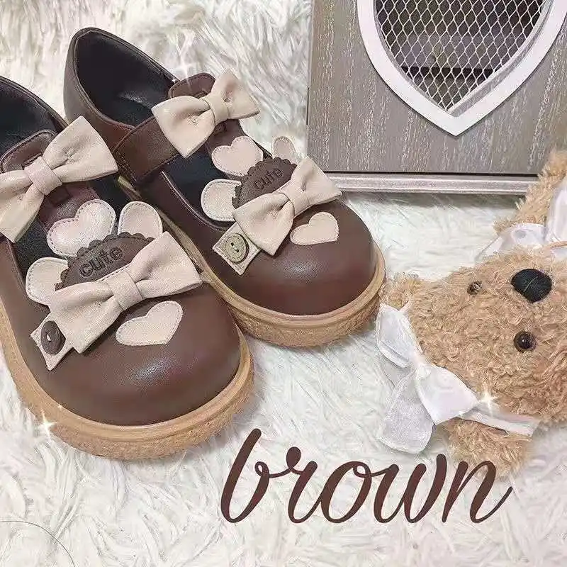 

Soft Girl Lo Shoes Japanese Leather Shoes Female Round Head Cute Jk Uniform Big Head Doll Shoes Lolita Shoes Cosplay Cos Loli
