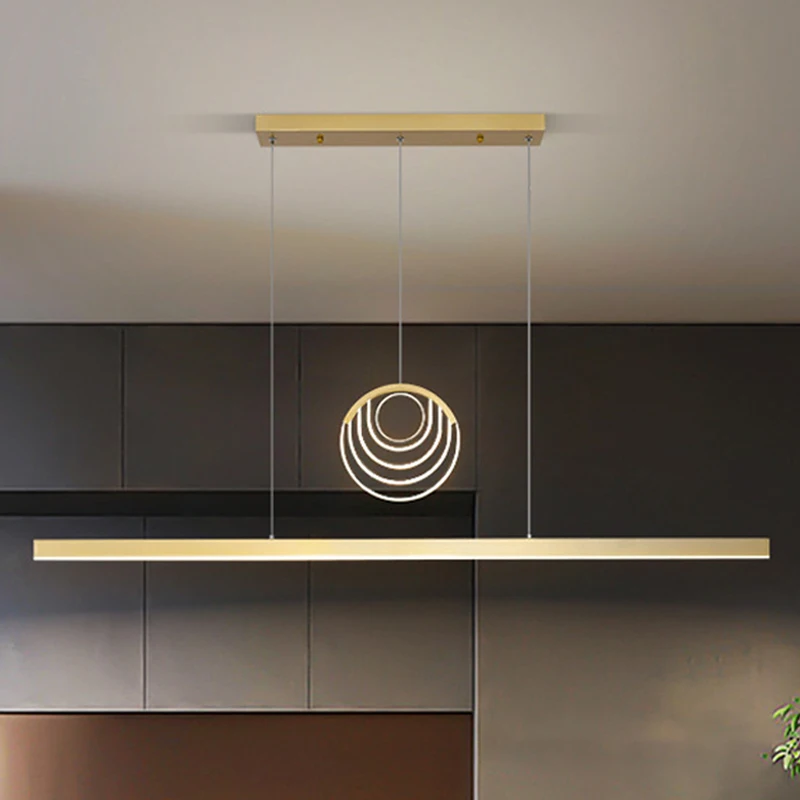 

Modern LED Pendant Lamp Home Dining Room Bar Dimmable Ceiling Pendant Lights lndoor Lighting Gold Black Decoration Luminairea