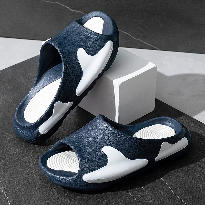 New Summer Outdoor Slippers Men High Quality EVA Soft Indoor Bathroom Flip Flops Men's Shoes Non-slip Casual Sandals Size 46