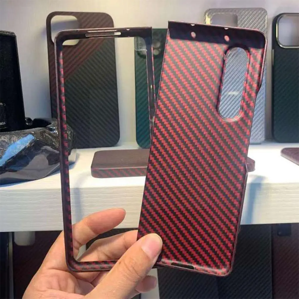 

Настоящее углеродное волокно для Z Fold 3 5g Aramid Fiber Ультратонкий чехол Z Fold3 Phone V2h5 O8D1