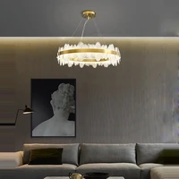 art deco gold silver designer dimmable led hanging lamps lustre chandelier lighting suspension luminaire lampen for foyer