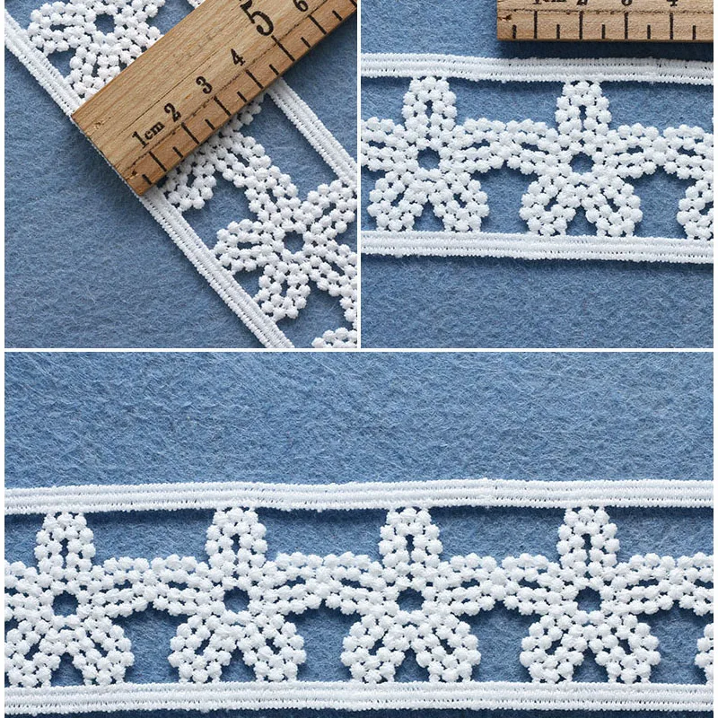 7 ярдов вышивка отделка африканским кружевом ткань цветок DIY ремесла свадебное