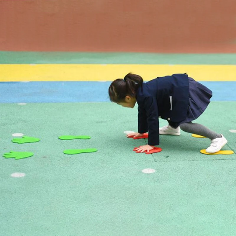 

8 Pairs Hands and Feet Game 4 Color Toys for Kids Jump Play Mat Sport Musculation Indoor Outdoor Game Props for Children