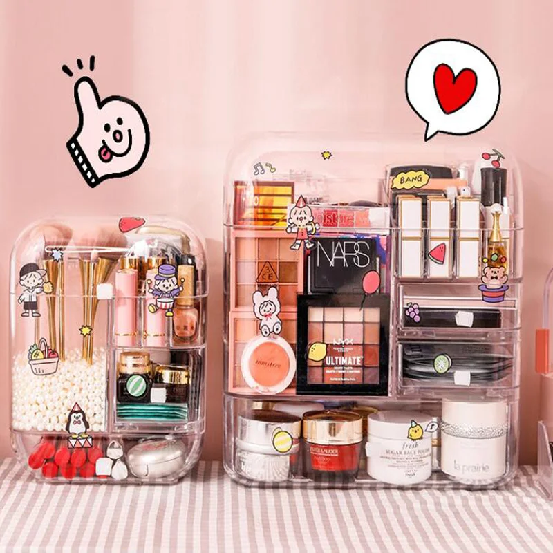 Многофункциональная коробка для хранения косметики 8 в 1 настольная стойка