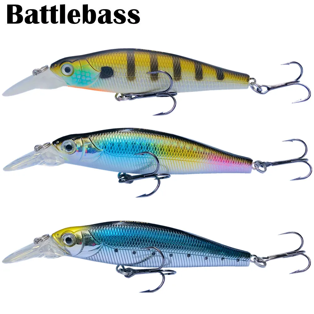 

BATTLEBASS Minnow Fishing Lure 110mm 15.5g 3D Eyes Lifelike Simulation Hard Lure Crankbait Fishing Hard Baits Pesca Cebo