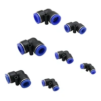 40 pcs pvc equal elbow push in quick connect connectors water pipe slip lock quick coupling pneumatic fittings pu pipe connector