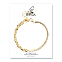 ssteel zircon bracelets gift for women 925 sterling silver luxury personalized chain bracelet joyeria fina para mujer jewelry