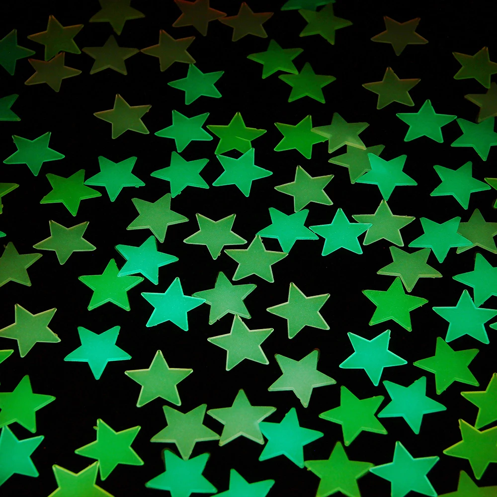 Светящиеся потолочные Настенные 3d наклейки 100 флуоресцентные настенные со