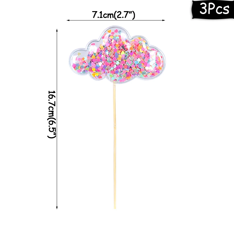 3pcs cake topper MEIDDING первый 1-й декорации дня рождения девочка украшение душевой кабины Oh Baby номер воздушные шары фото плакат дети розовые подарки - Цвет: 3pcs cake topper