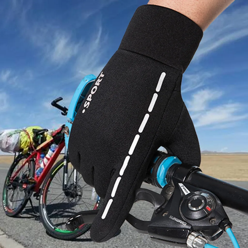 Мужские зимние варежки теплые водонепроницаемые с противоскользящими