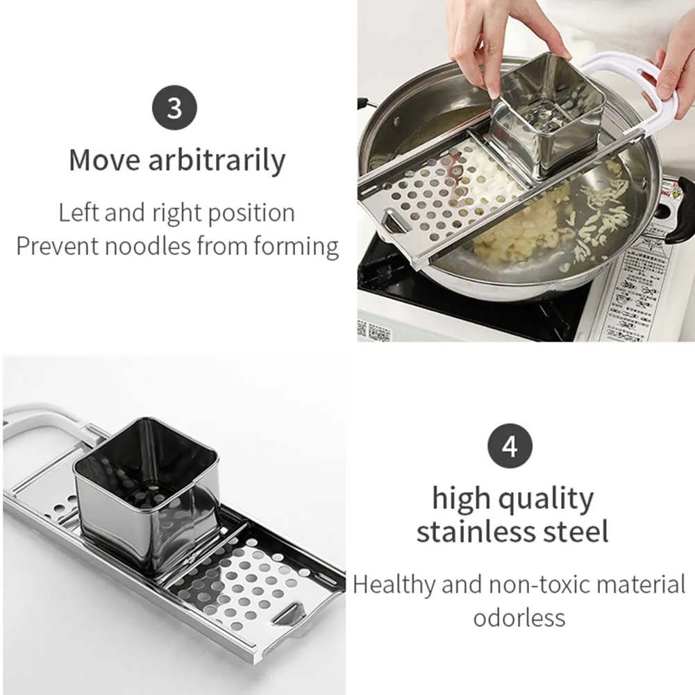 Тестер Ручной из нержавеющей стали для теста кухонный скребок лапши сделай