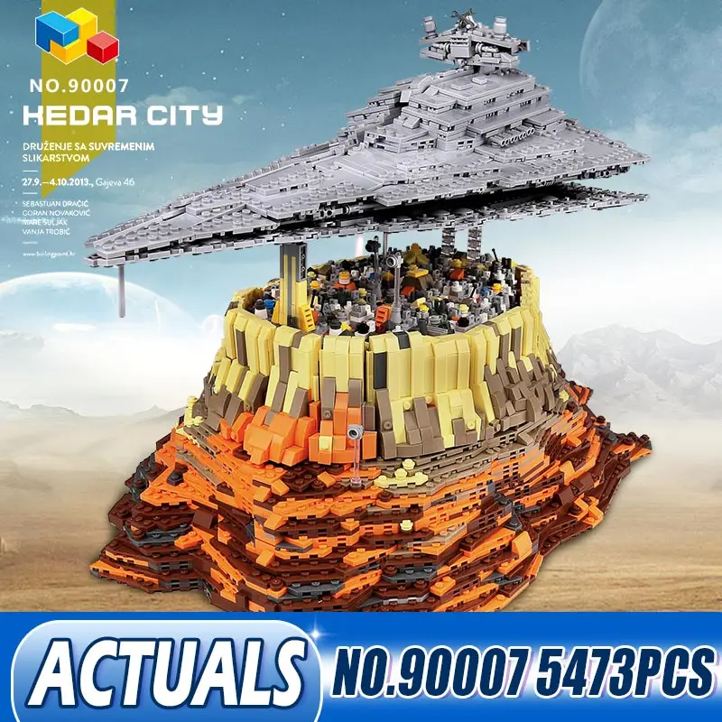 5473 шт MOC Звездный план Разрушитель Круизный корабль Империя над Jedha городской