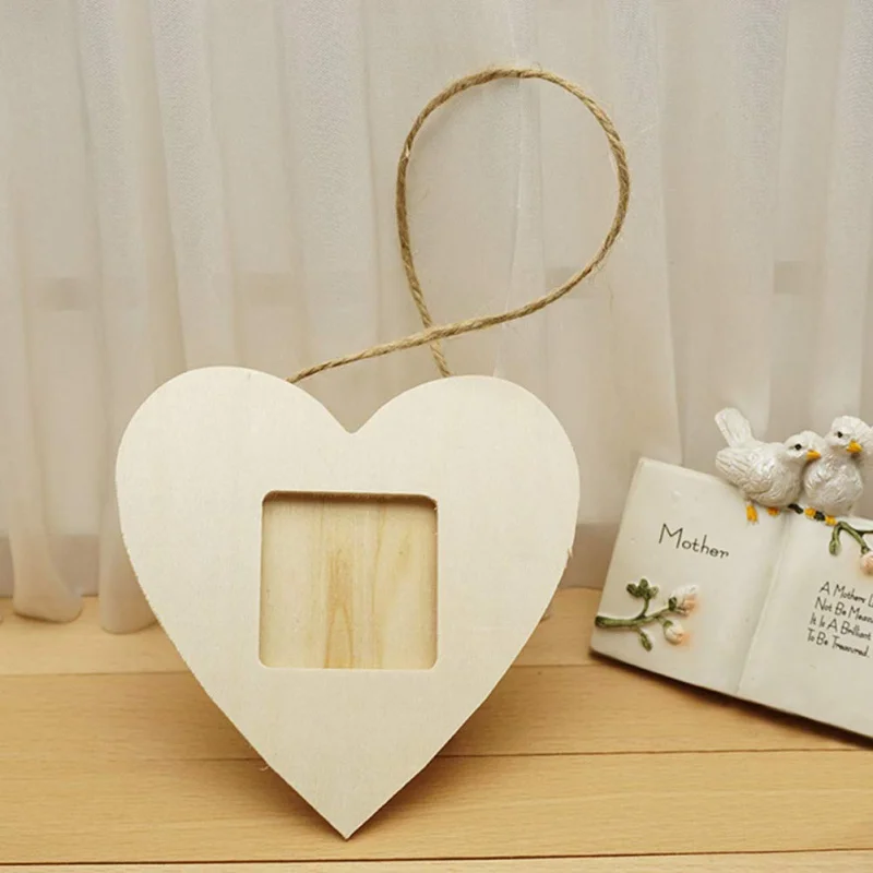 10 шт. DIY деревянная рамка для фотографий висит Бумага изображение держатель