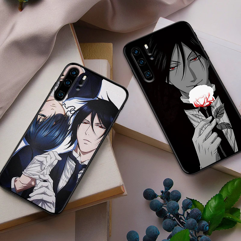 Чехлы для huawei P10 P20 2019 P8 P9 Mini P30 LITE P Smart Z 2018 Pro Аниме Черный дворецкий куросицудзи
