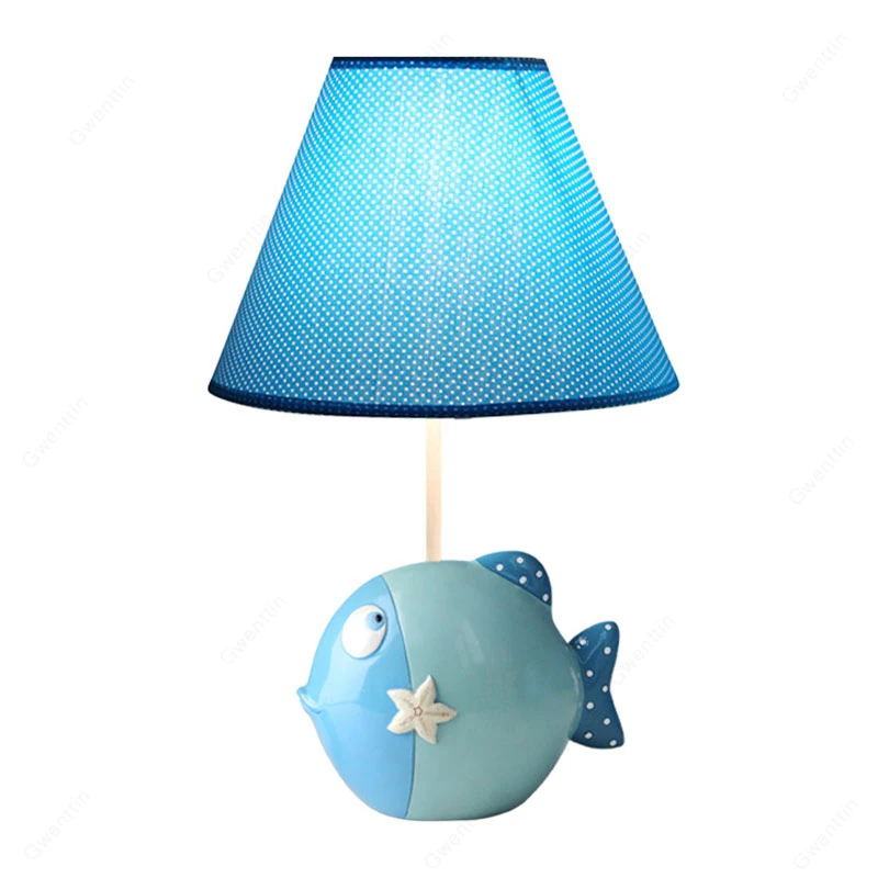 Настольные лампы с мультяшными рыбками современные светодиодные осветительные