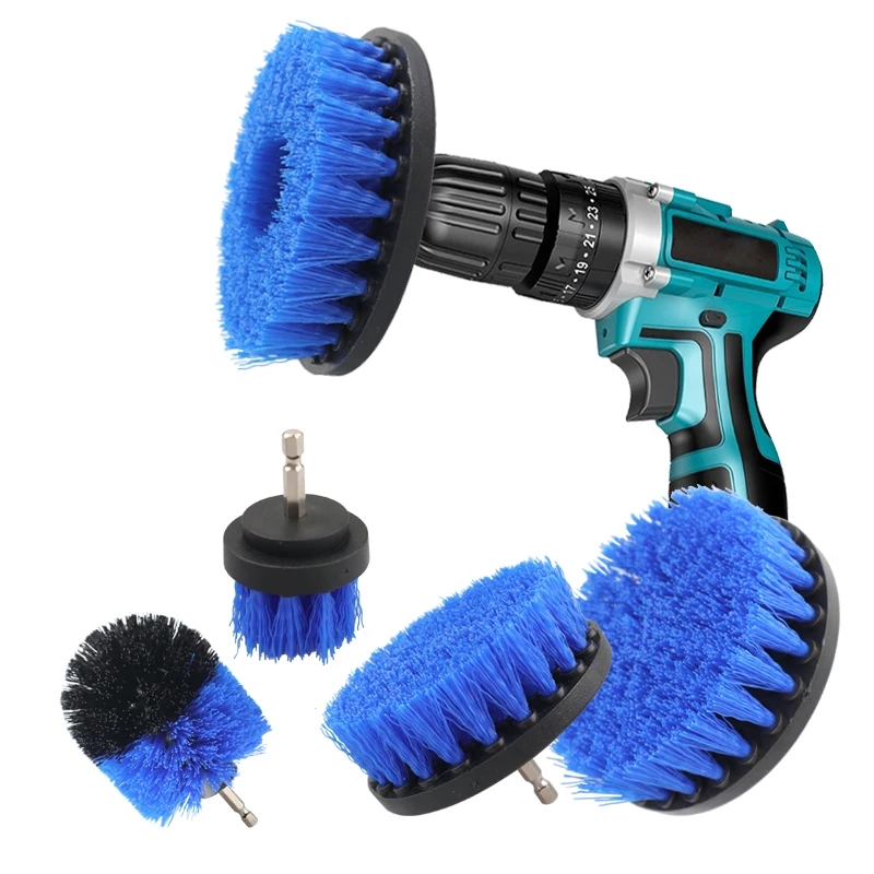 

2/3.5/4/5'' Brush Attachment Set Power Scrubber Brush Car Polisher Bathroom Cleaning Kit with Extender Kitchen Cleaning Tools