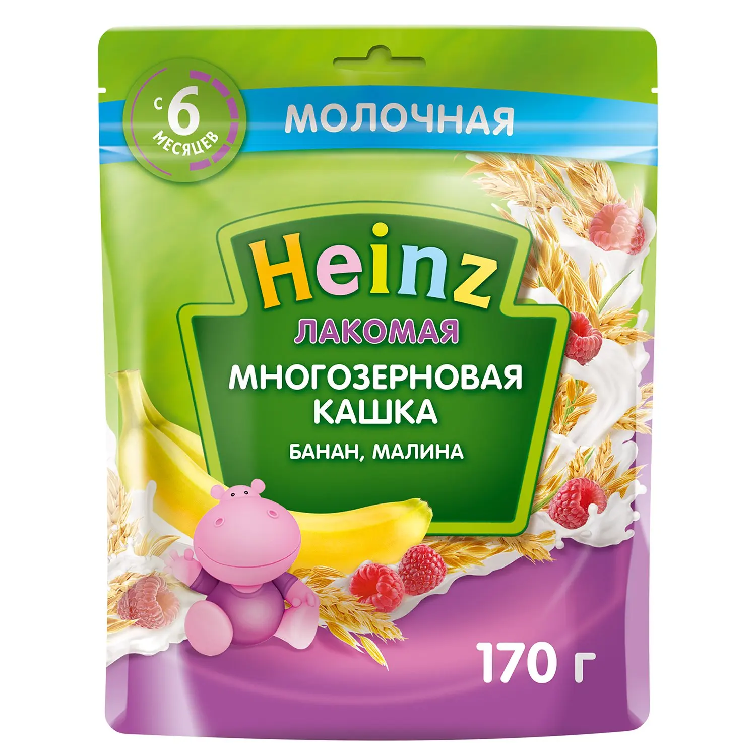 Каша Heinz Лакомая многозерновая банан-малина...