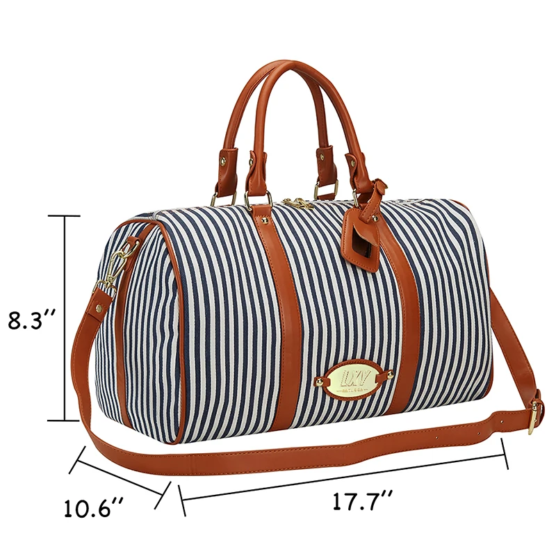 Modoker большая Женская дорожная сумка в черно белую полоску органайзер