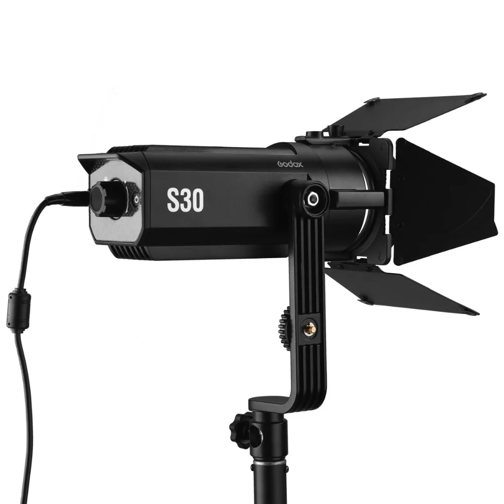 

Godox S30 30W Focusing LED Photography Continuous adjustable Light Spotlight With Barn Door For Professional Photography