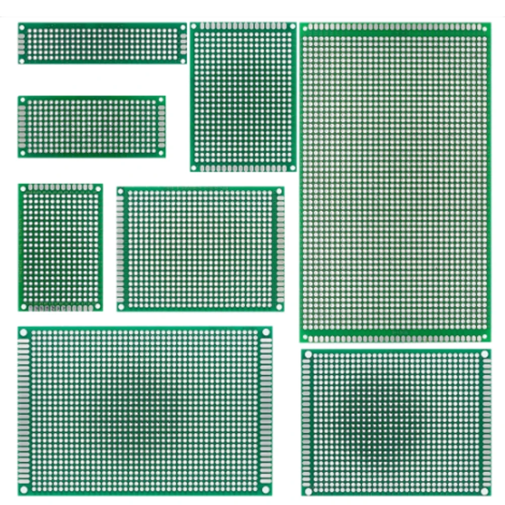 

10pcs Double Side Prototype DIY Universal Printed Circuit PCB Board Protoboard 2x8 3x7 4x6 5x7 6x8 7x9 8x12 9x15cm