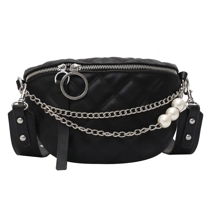 

Small Solid Color Crossbody Bags For Women 2021 Pearl Design Summer Shoulder Bags Female Phone Purses Chain Handbags