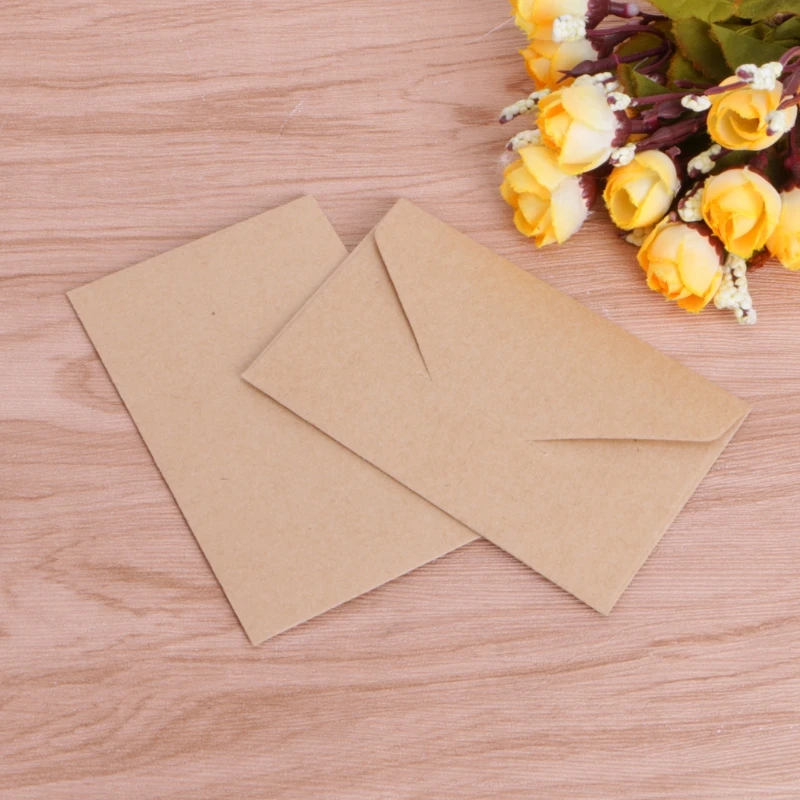 

50pcs/lot Craft Paper Envelopes Vintage European Style Envelope For Card Scrapbooking Gift