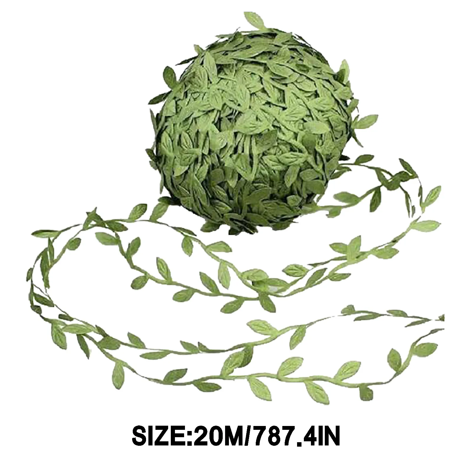 

20M Silk Leaf-Shaped Handmake Artificial green Leaves For Wedding Decoration DIY Wreath Gift Scrapbooking Craft Fake Flower