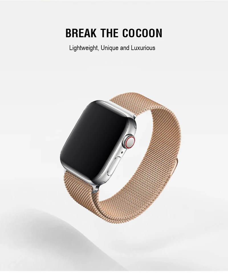 Ретро-Золотой ремешок для часов 40 44 мм для Apple Series 4 5 сменный металлический ремешок Миланская петля 38 42 мм для I Watch Series 1 2 3