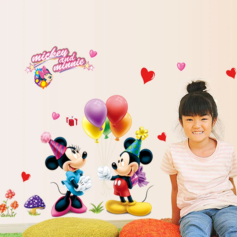 

Disney Cartoon Wall Stickers Children Room Decoration Stickers Kindergarten House Decoration Removable Decorative Stickers