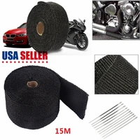 one roll of heat wrap 15m performance exhaust heat wrap manifold downpipe 10 cable ties pipe one roll fitting cable ties