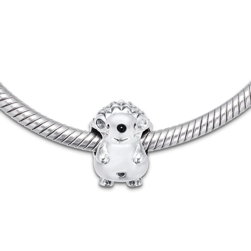 QANDOCCI серебряные бусины 925 пробы талисманы подходят Пандора браслеты Нино Ежик