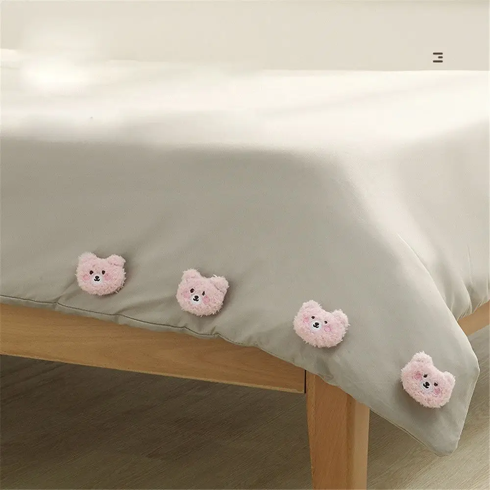 Симпатичный плюшевый держатель для одеяла в виде медведя 4 шт. нескользящий зажим