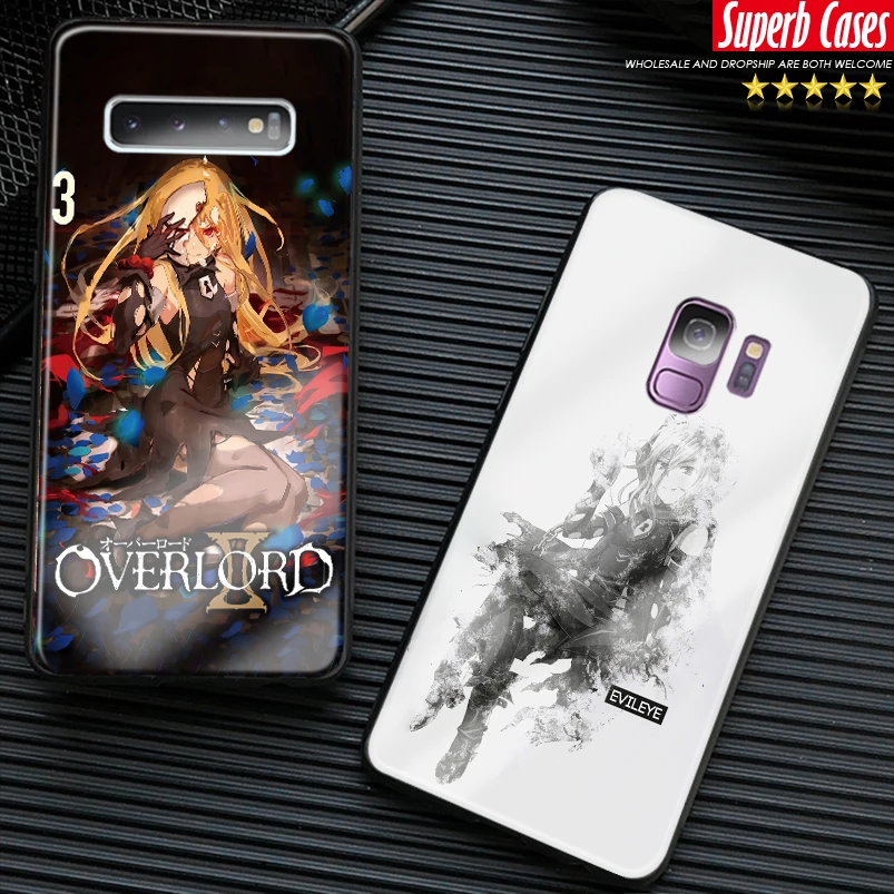 Evileye Overlord аниме закаленное стекло Мягкий силиконовый чехол для телефона Samsung Galaxy