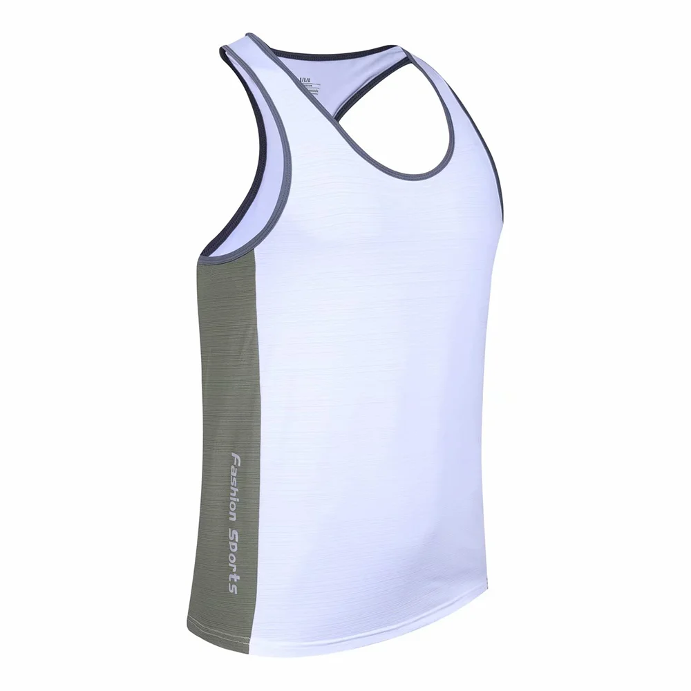 M-XXXL Men Running Tank Top Quick-Drying Compression Sleeveless Shirt Fitness Tight Vest Gym Training High Quality Sports Vest