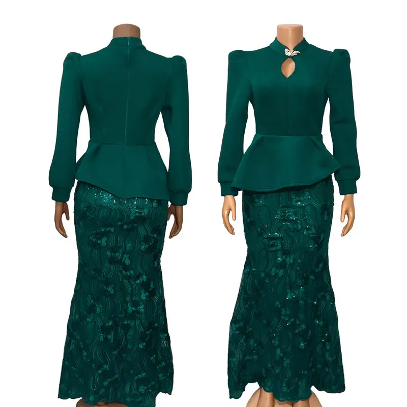 Облегающее платье с блестками и вышивкой Женская африканская одежда вечернее